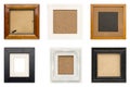 Set of old picture frames with passepartout Royalty Free Stock Photo