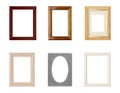 Set of old picture frames with passepartout Royalty Free Stock Photo