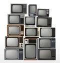 Set of old retro televisions