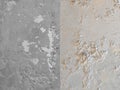 Old Demaged Concrete Backgrounds. Gray and Beige Cement Walls.