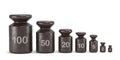 Set of old weights 3D Royalty Free Stock Photo