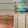 Set of old wooden textures Royalty Free Stock Photo