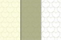 Set of olive hearts as seamless pattern. Romantic backgrounds