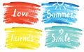 Set of ombre watercolor backgrounds.