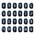 Set of onyx game runes, nordic ancient alphabet