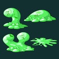 Set of ooze creatures Royalty Free Stock Photo