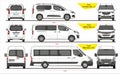 Set of Opel Van and Minivans 2018-present Royalty Free Stock Photo