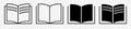 Set of open book icon Royalty Free Stock Photo