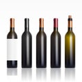 Set Of Open And Close Wine Bottles