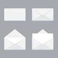 A set of open and closed envelopes with letter. Correspondence, Royalty Free Stock Photo