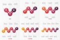 Set of 3-8 option infographic templates with circles