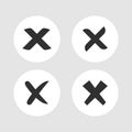 A set of options for checkmark buttons. Royalty Free Stock Photo