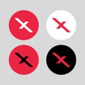 A set of options for checkmark buttons. Royalty Free Stock Photo