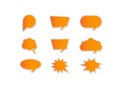 Set of orange speech bubbles Royalty Free Stock Photo