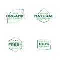 Set of organic badges label design