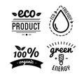 Set of organic food labels and design elements Royalty Free Stock Photo