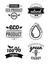 Set of organic food labels and design elements Royalty Free Stock Photo