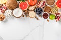 Set of organic healthy food Royalty Free Stock Photo