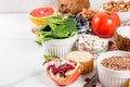 Set of organic healthy food Royalty Free Stock Photo