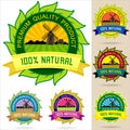 Set of Organic Logos, Stickers , Badges and Labels Royalty Free Stock Photo