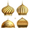 Set of oriental golden domes