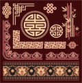 Set of Oriental Pattern Elements Royalty Free Stock Photo