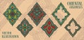 Set of oriental style ornamets for your own designs