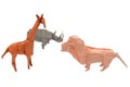 A set of origami animals Royalty Free Stock Photo