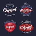 Set of Original hand written lettering for label, badge, tee print. Royalty Free Stock Photo