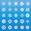 Set of 25 original snowflakes