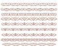 Set ornamental borders. Vector decorative elements.