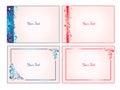 Set of ornamental cards