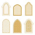 Set of ornamental islamic window