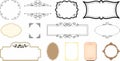Set of Ornamental label frames collection Royalty Free Stock Photo