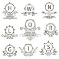 Set ornamental logos, corporate emblem style