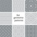 Set of ornamental patterns for backgrounds and textures