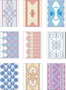 Set of ornamental patterns in mannerism style Royalty Free Stock Photo