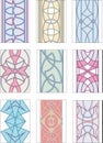 Set of ornamental patterns in mannerism style Royalty Free Stock Photo
