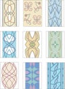 Set of ornamental patterns in mannerism style Royalty Free Stock Photo