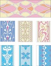 Set of ornamental patterns in mannerism style Royalty Free Stock Photo