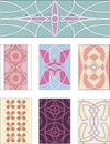 Set of ornamental patterns in mannerism style Royalty Free Stock Photo