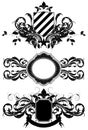 Set of ornamental shields Royalty Free Stock Photo