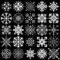 Set of ornamental snowflakes