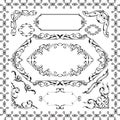 Set of ornane design elements Royalty Free Stock Photo