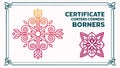 A set of ornate borders for certificates in a classic style. vector design Generative AI Royalty Free Stock Photo