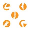 Orthopedics Bone Sports Injury Icons Set of orthopedics icons wi Royalty Free Stock Photo