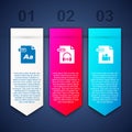 Set OTF file document, MP3 and MOV. Business infographic template. Vector Royalty Free Stock Photo