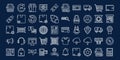 Set of ouline shopping and ecommerce icon set. Big ÃÂ¡ollection of web icons for online store Royalty Free Stock Photo