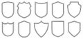 Set of outline badge shape