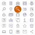 Set of outline icons for real estate sale